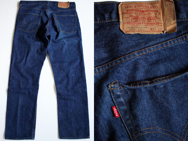 70s USA製 Levi'sリーバイス 505 シングル 66前期 デニムパンツ W38