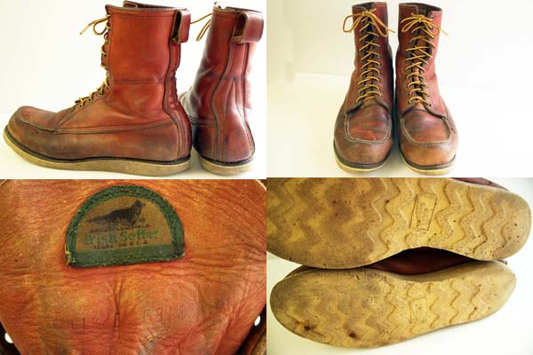 90s REDWINGレッドウイング 877 半円犬タグ アイリッシュセッター