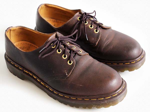 英国製 DR.MARTENSドクターマーチン 4ホール レザーシューズ 焦げ茶