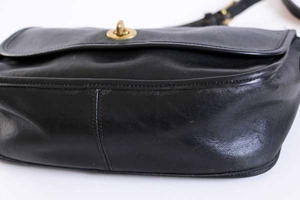 USA製 COACH オールド コーチ レザー ショルダーバッグ 黒☆903