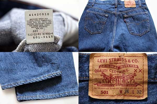 90s USA製 Levi'sリーバイス 501 デニムパンツ w36 L32 - Sixpacjoe