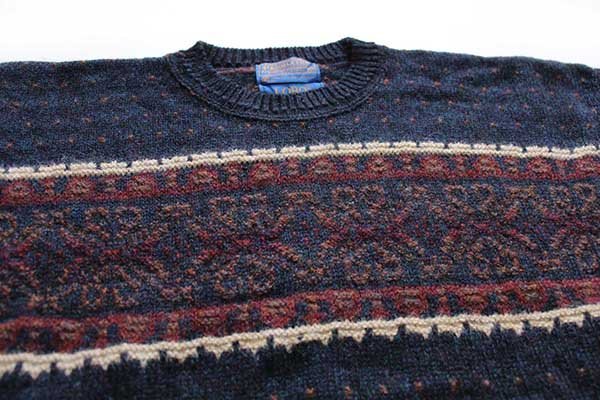 70s PENDLETONペンドルトン LOBO ノルディック柄 ウールニット