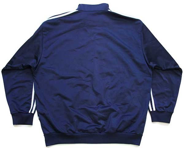 90s adidasアディダス トレフォイル ロゴ刺繍 トラックジャケット 紺