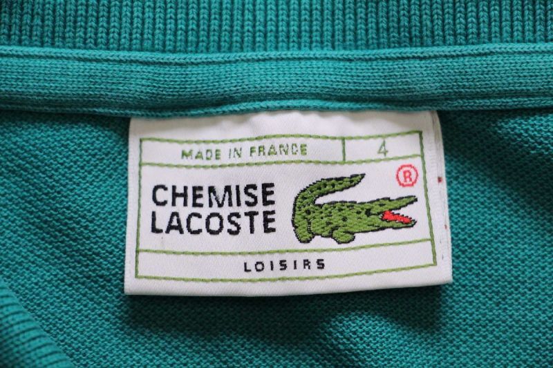 80s フランス製 CHEMISE LACOSTE ラコステ LOISIRS ワンポイント