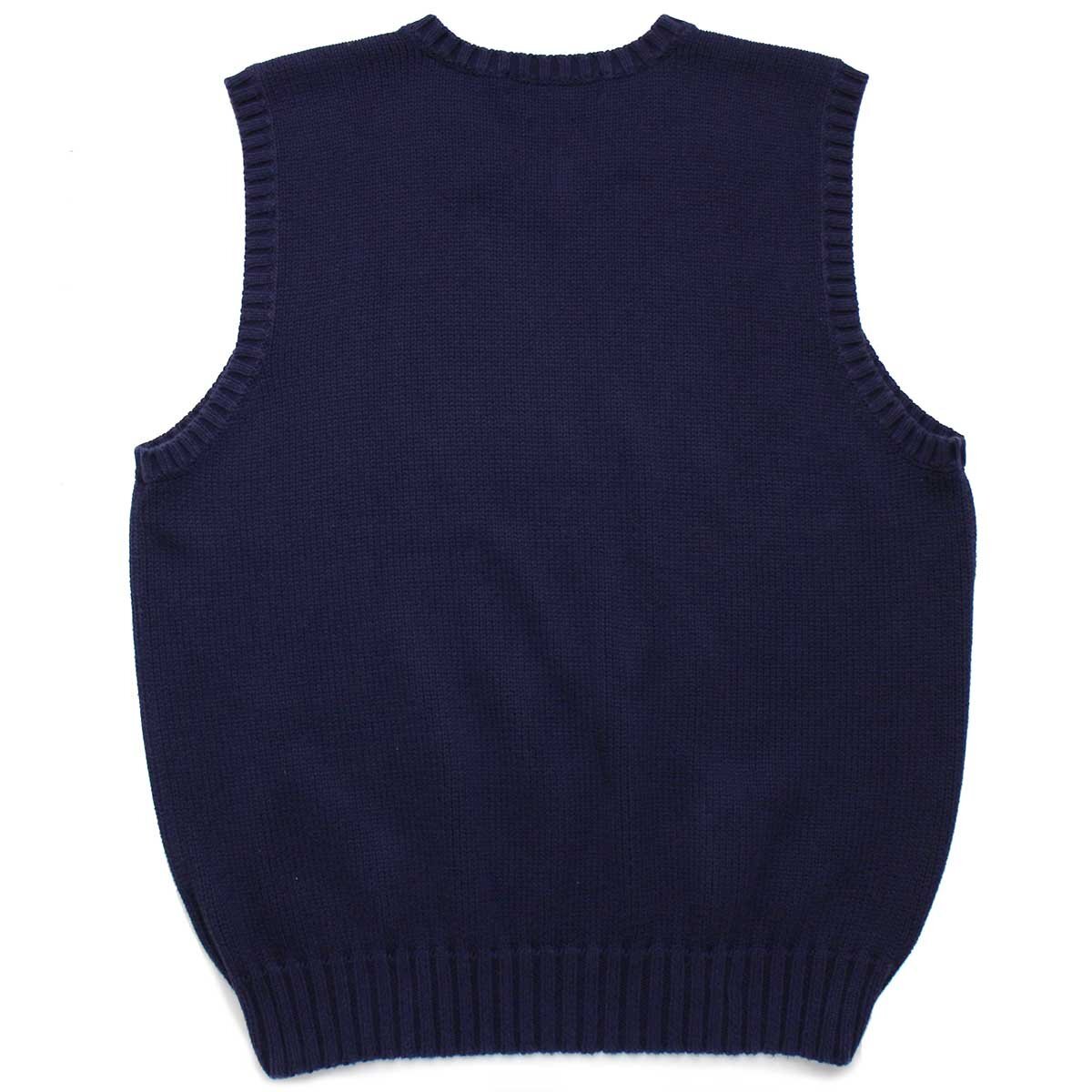 90s ポロ ラルフローレン ワンポイント Vネック コットンニット ベスト