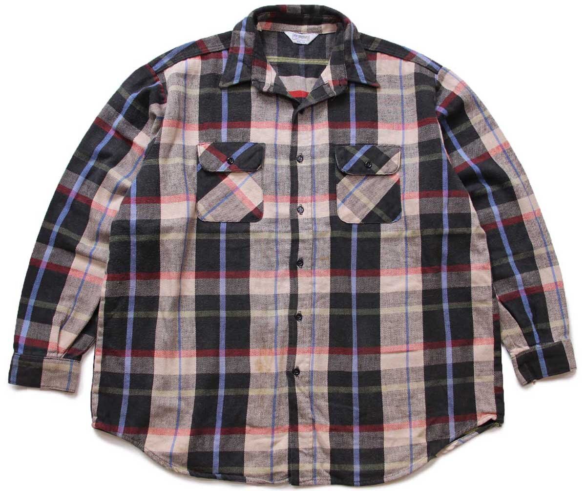 80s USA製 FIVE BROTHERファイブブラザー チェック コットン