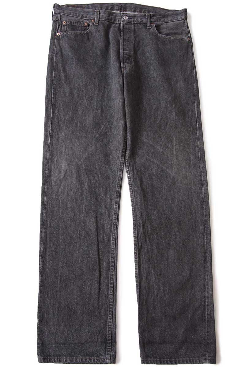 90s USA製 Levi'sリーバイス 501 先染め ブラック デニムパンツ w38