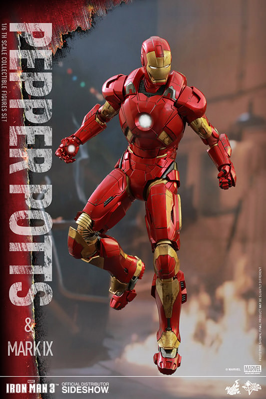 Marvel Pepper Potts and Mark IX Sixth Scale Figure Set by Ho
