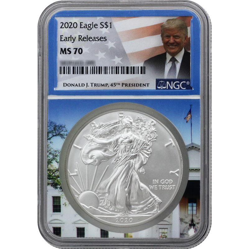 MS70 NGC Trump Label 2020 SAE BU Certified | SilverTowne