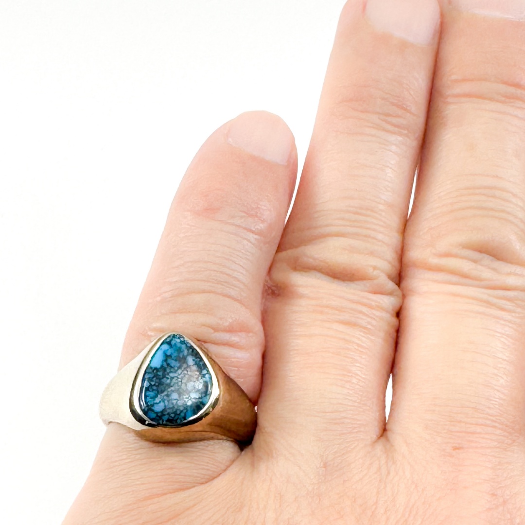 Number Eight Yasutomo Kodera K18WG Ring 589 | ターコイズ・メンズ