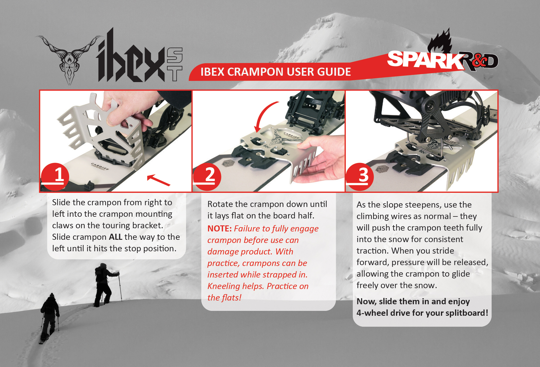 Ibex ST Splitboard Crampons - Spark R&D