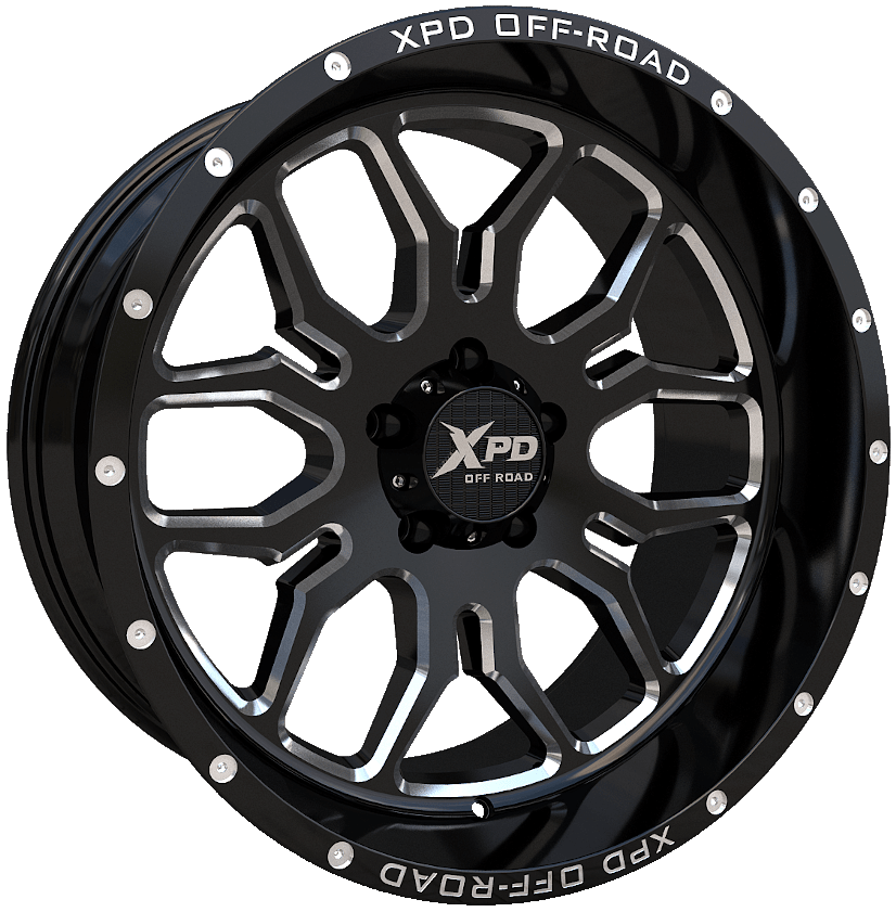 XPD-713 Godzilla – Gloss Black Milled (17×9) – SPDLine Wheels