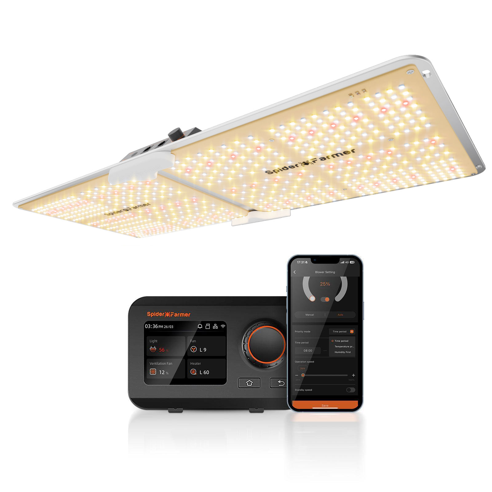 2026 New SF2000 200W LED Grow Light & GGS Smart Controller Bundle