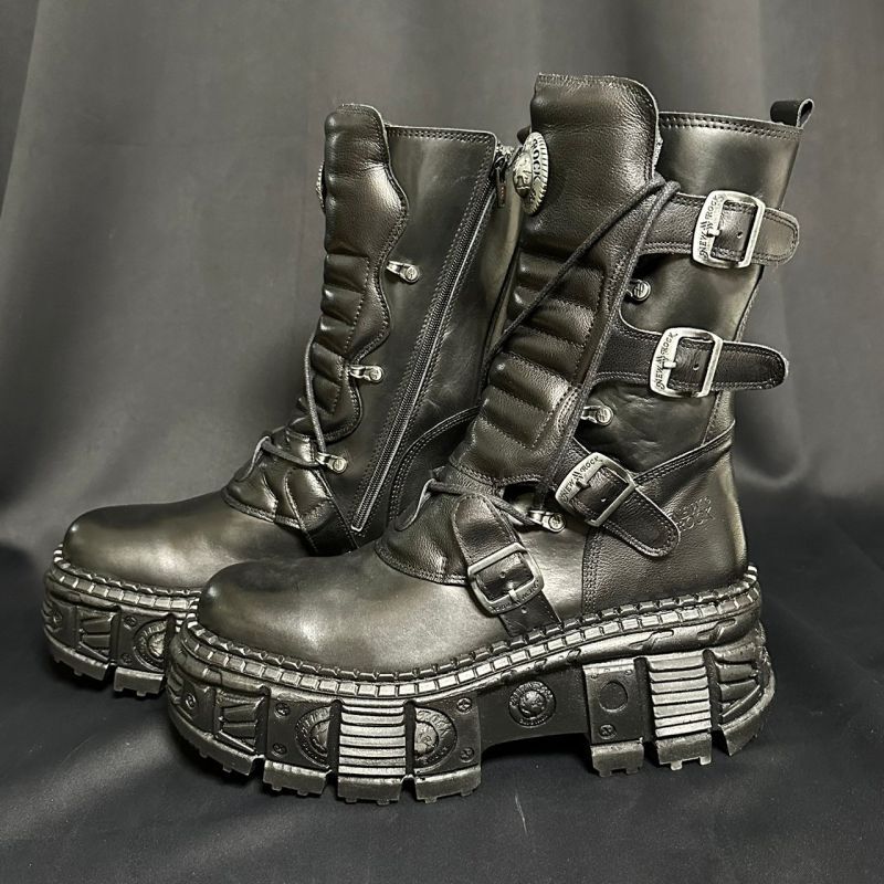 取り寄せ]M-WALL373-S3 / 厚底ブーツ / 本革【NEW ROCK】 | Spider