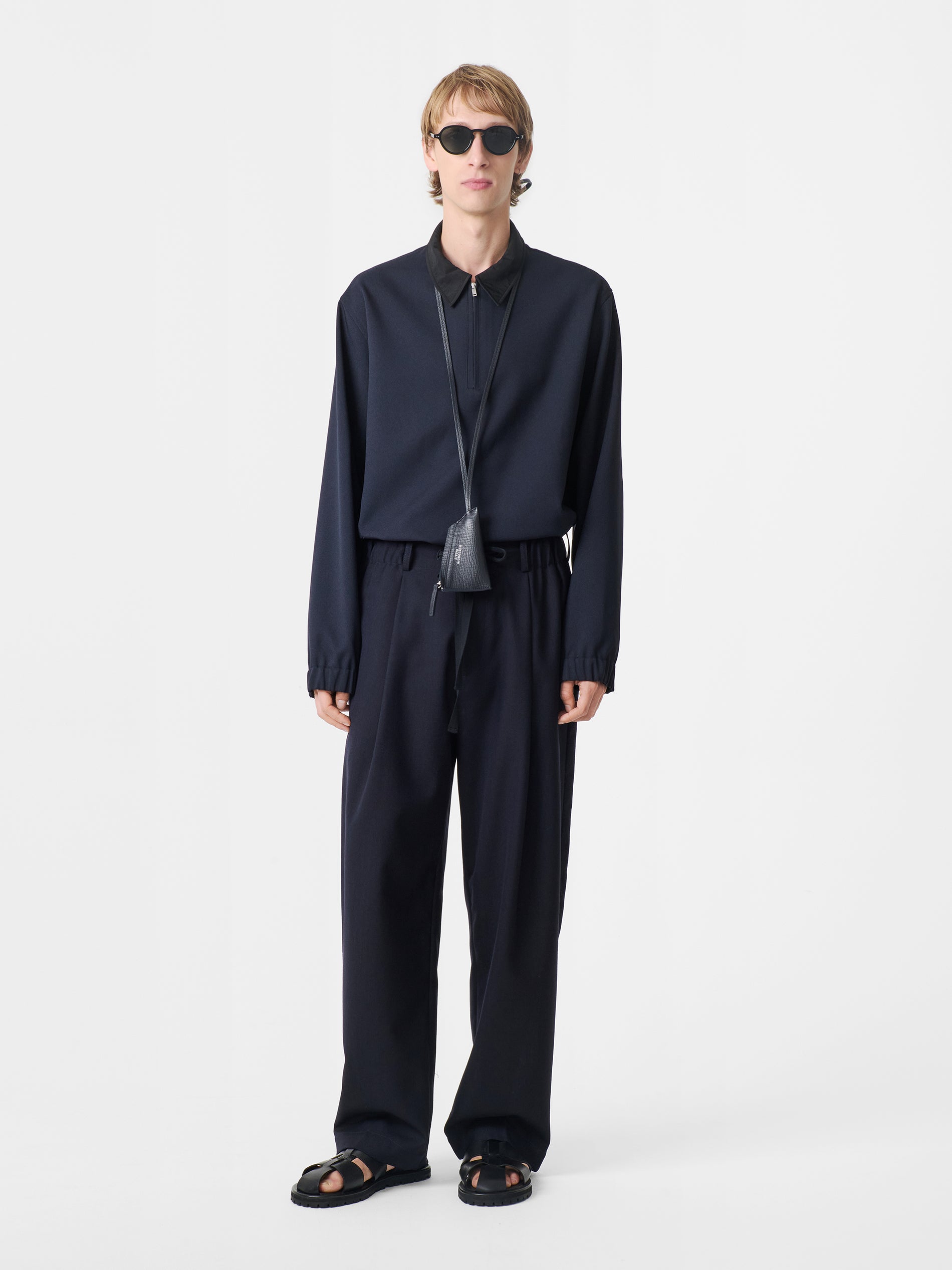 Joss Shirt in Darkest Navy | Deep Navy Oxford Shirt | Studio Nicholson