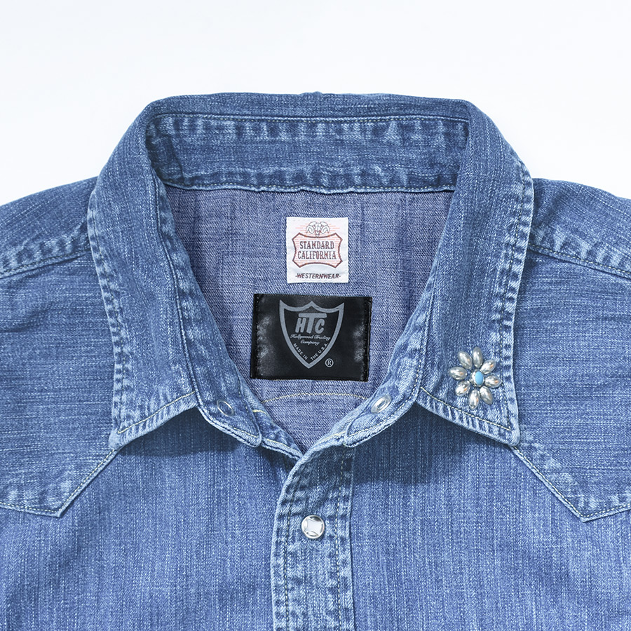 HTC Custom Standard California Denim Western Shirt Vintage Wash