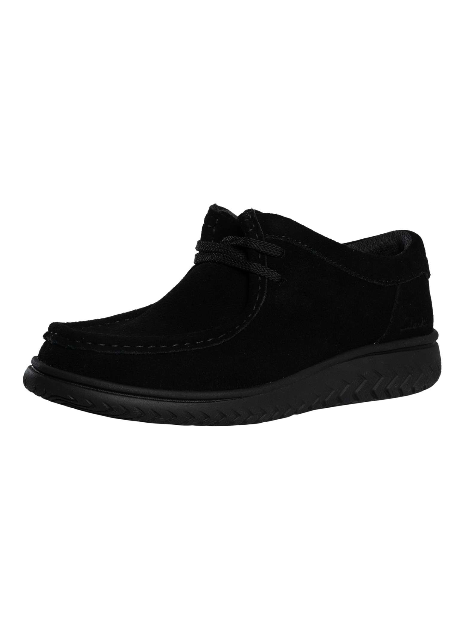 Clarks RelaxLite Low Suede Shoes- Black | Standout