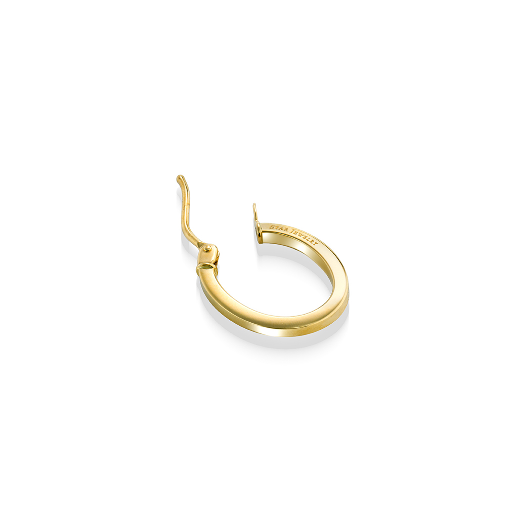 OVAL HOOP PIERCED EARRING(S/片耳用)(2GP0943)K18 ピアス｜スター
