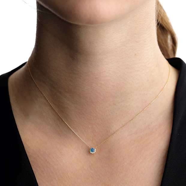 POWER ON THE MOON BLUE TOPAZ NECKLACE(S)(2ZN2388)K18 ネックレス