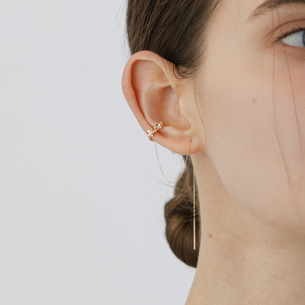 BLOOMING STAR PIERCE＆ EAR CUFF (2JP1133)K10 ピアス/イヤーカフ