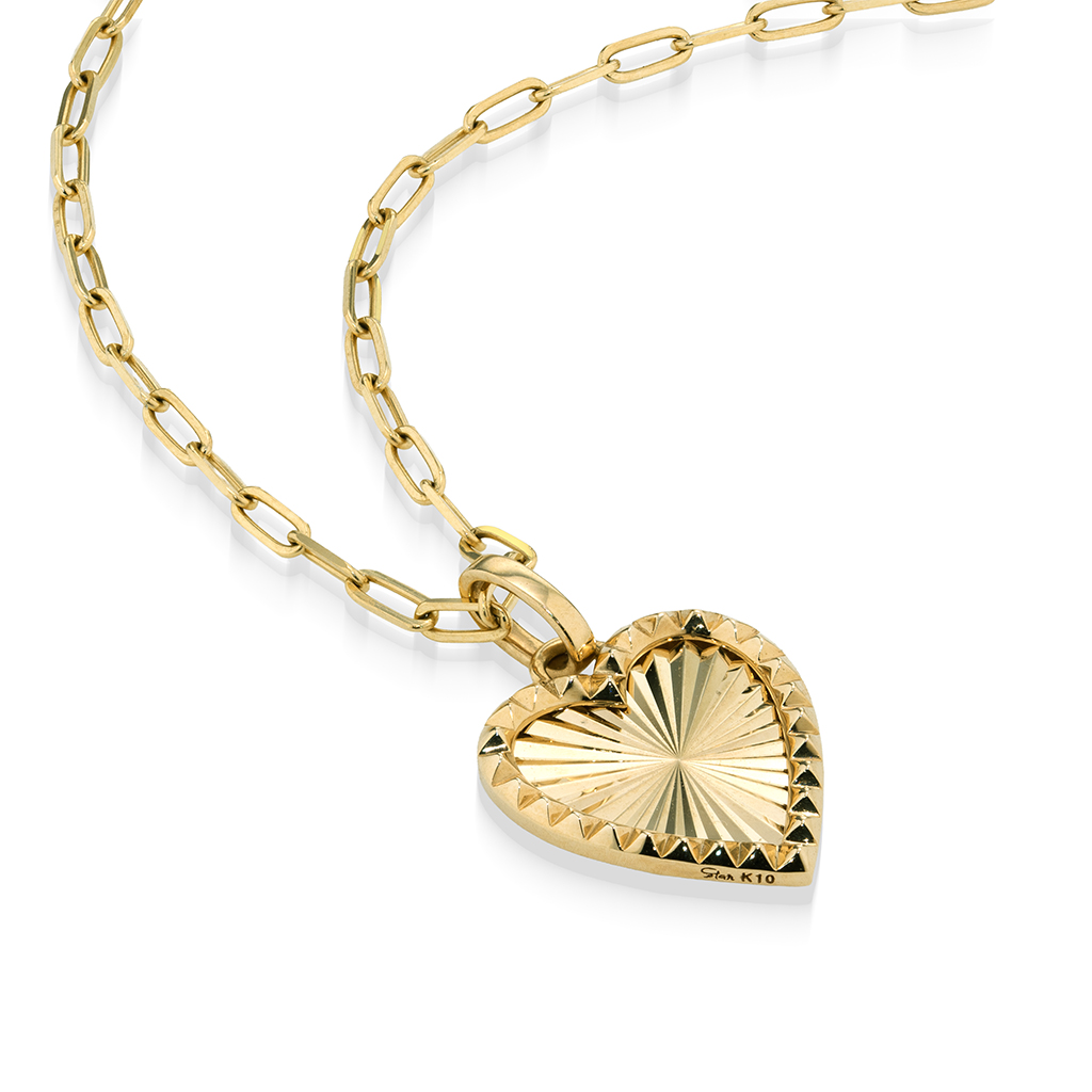 ETCHED HEART CHARM(2JC0140)K10 チャーム｜スタージュエリー公式