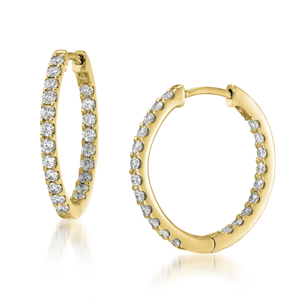 CLICK HOOP PIERCED EARRINGS(L)(1ZP0918)K18 ピアス｜スター