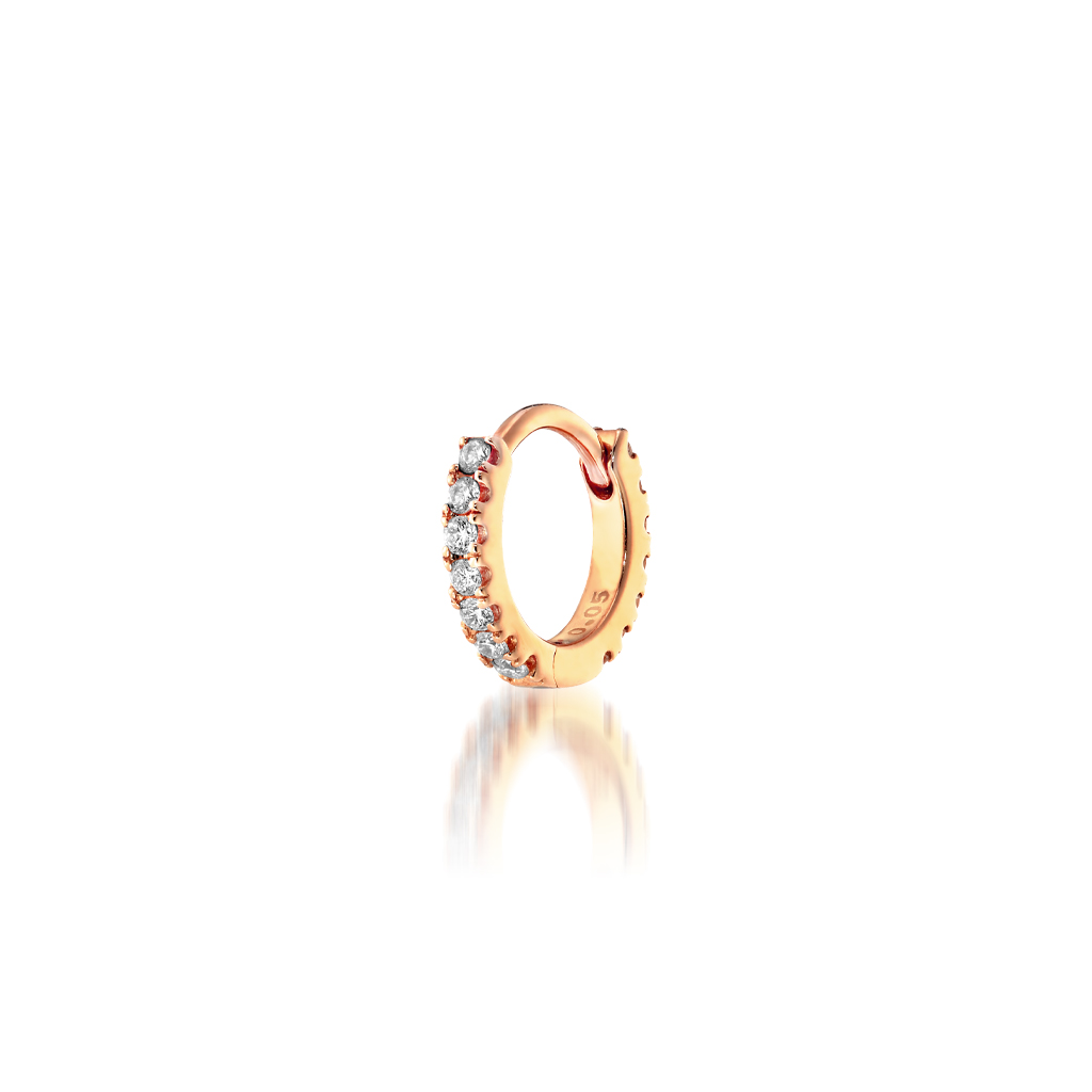 CLICK HOOP PIERCED EARRING(SS)(片耳用)(2ZP1561)K18 ピアス｜スター