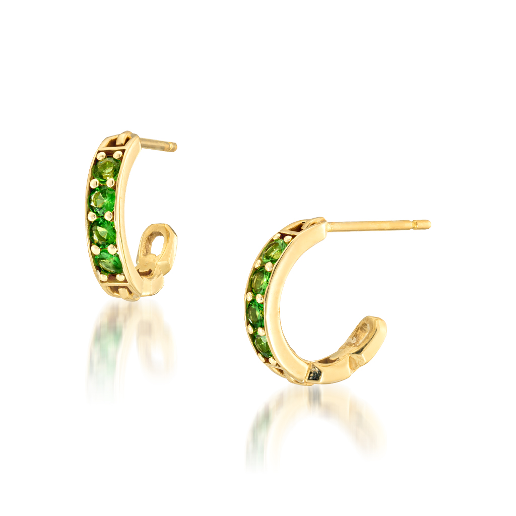 GREEN GARNET PIERCED EARRINGS(2JP0934)K10 ピアス｜スタージュエリー