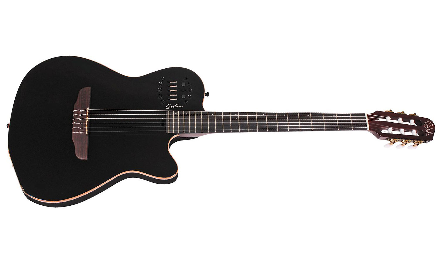 Godin Multiac Nylon ACS Slim +bag - black Classical guitar 4/4 size