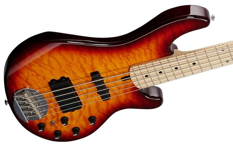 Lakland Skyline 55-02 Deluxe QMT 5-String - honey burst gloss