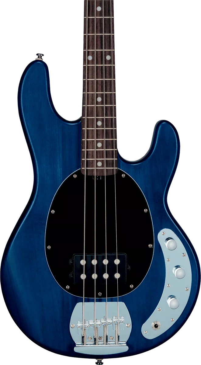 Sterling by musicman SUB Ray4 (JAT) - trans blue satin Solid body