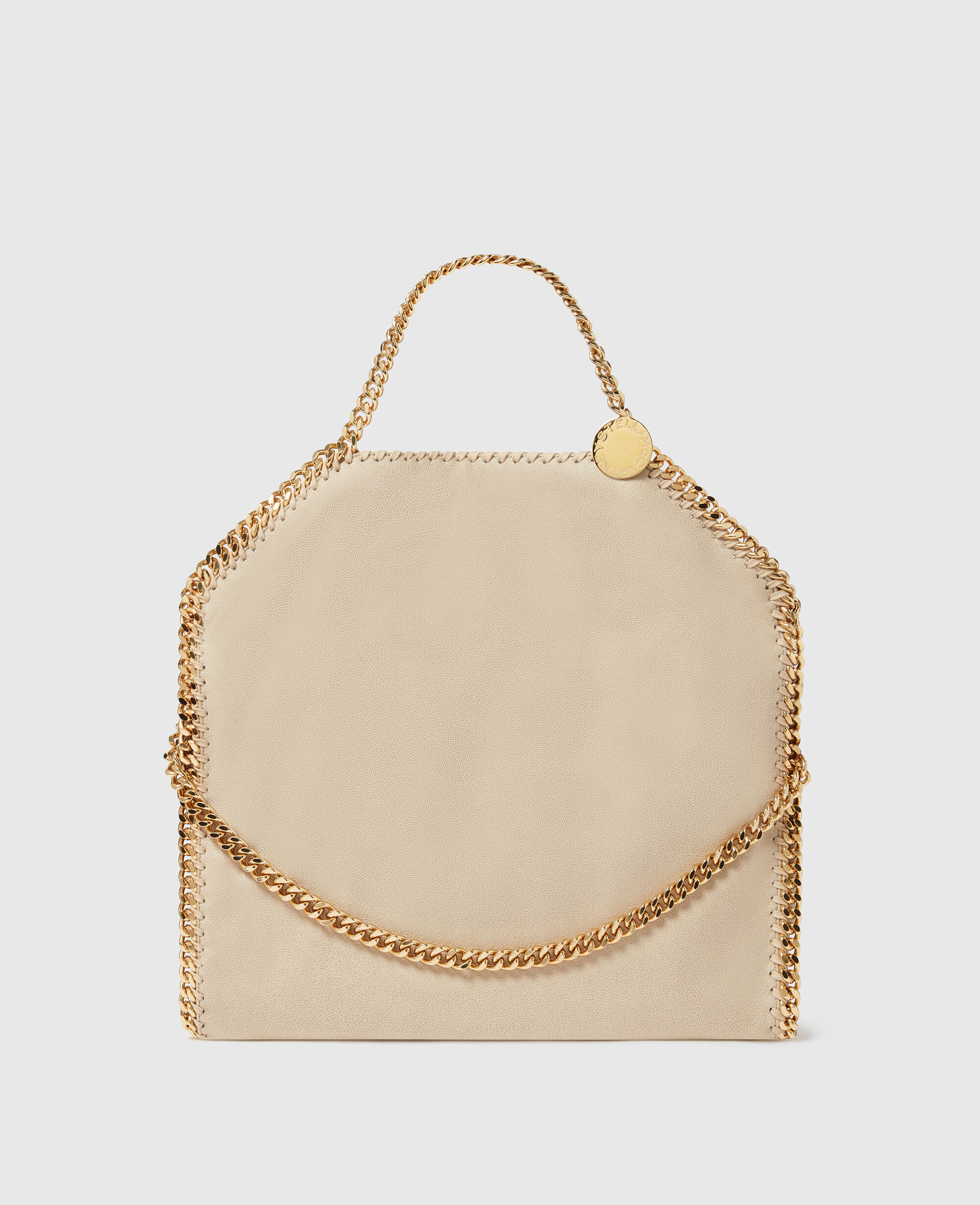 Women Clotted Cream Falabella Fold-Over Tote Bag | Stella McCartney US