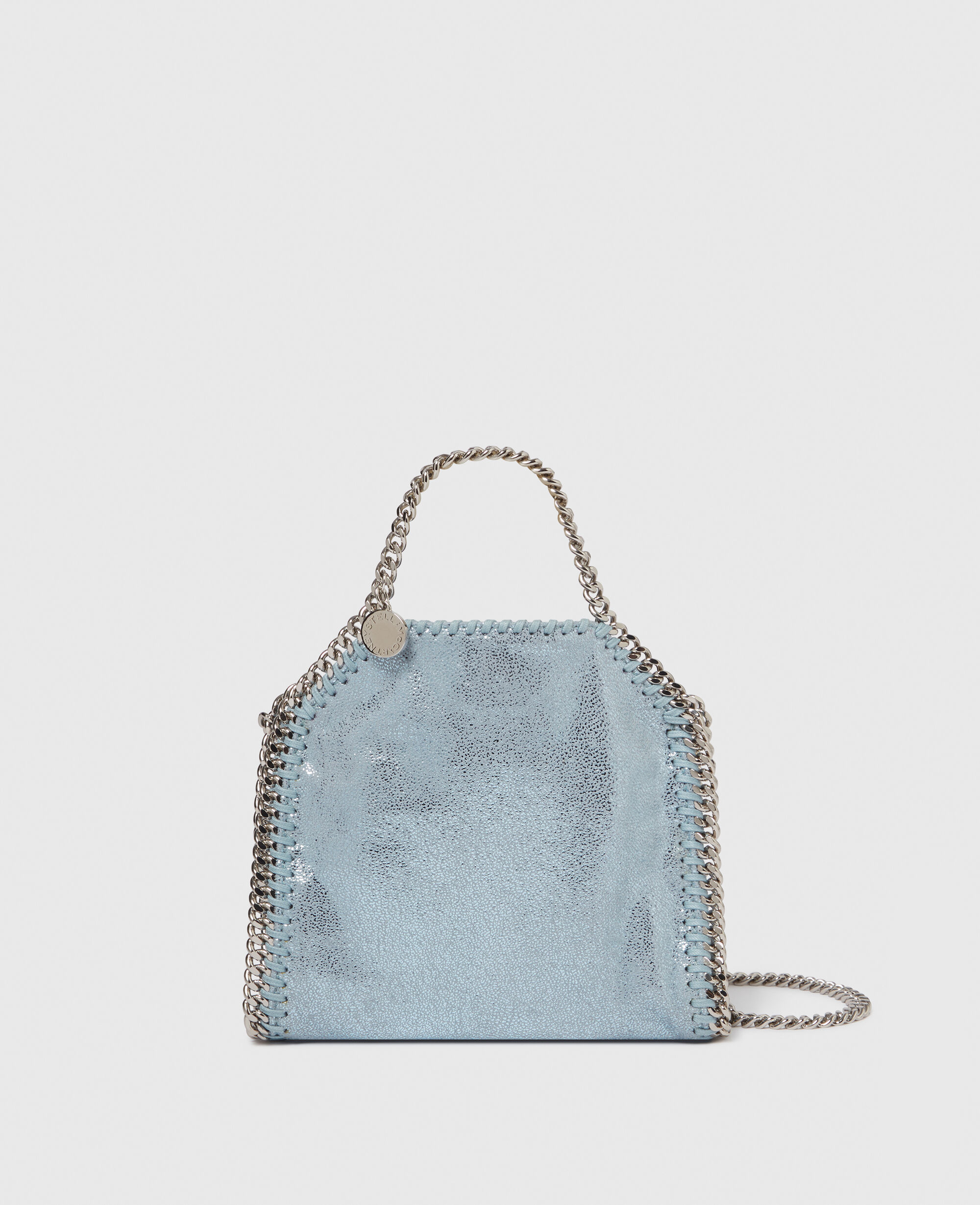 Women Sapphire blue Falabella Tiny Tote Bag | Stella McCartney US