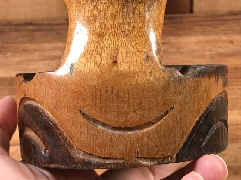 Peace Sign Wooden Ashtray ピースサイン ビンテージ アシュトレイ