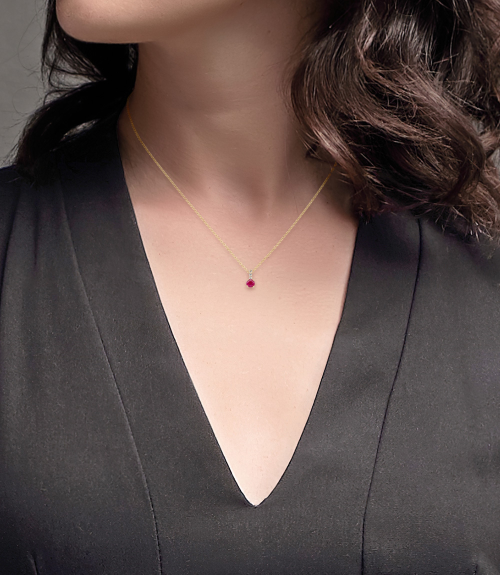 ルビー ダイヤモンド ペンダント・ネックレス | SUWA | ギフト