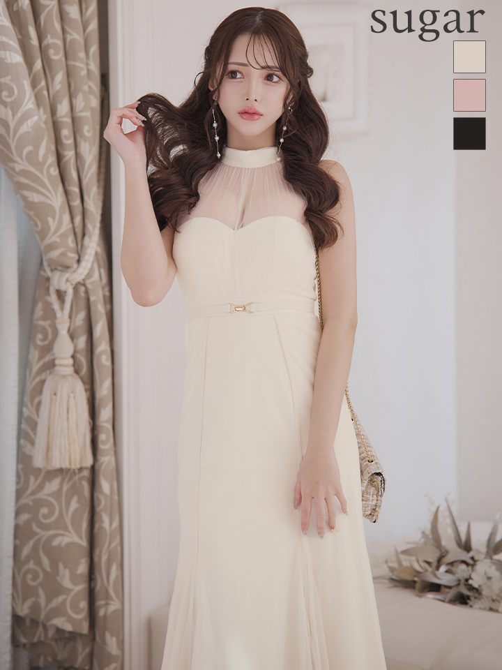 XS-Lサイズあり【DEA./ディア】シースルー/ ホルターネック/ チュール