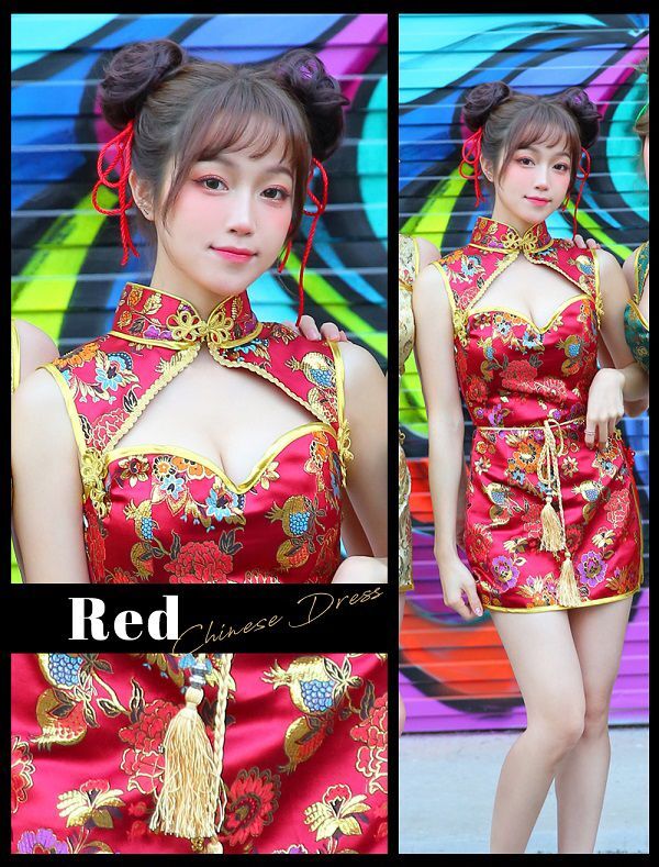 即日発送】セクシーチャイナドレス5カラー《ハロウィンコスプレ4点