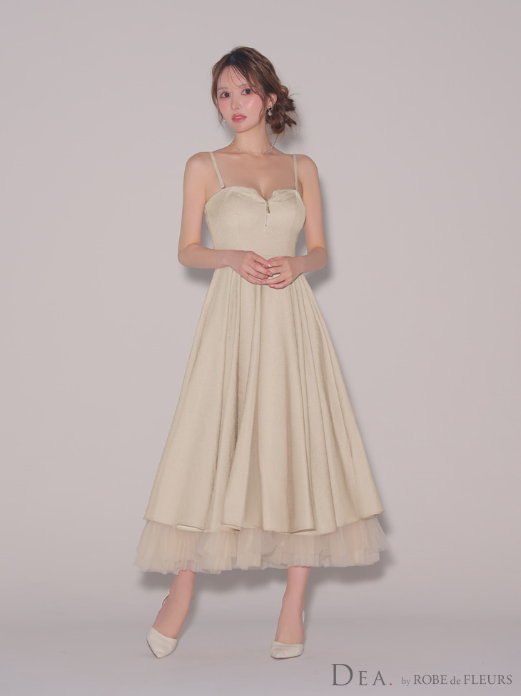 XS-Lサイズあり【DEA./ディア】チュール/ レイヤード/ センタージップ