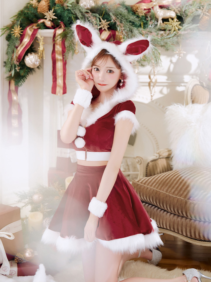 即日発送】【サンタコス 5点セット】【XS-XLサイズ/4カラー