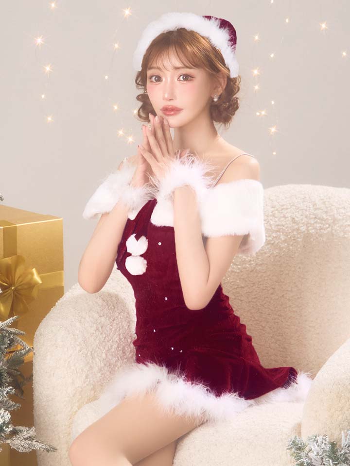 即日発送】【サンタ】オフショルファービジューマーメイドサンタ