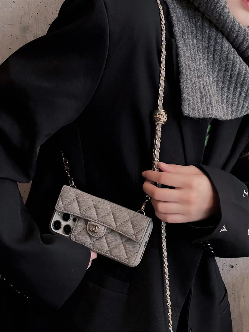 シャネル iphone17/17promaxケース ショルダー chanel スマホ