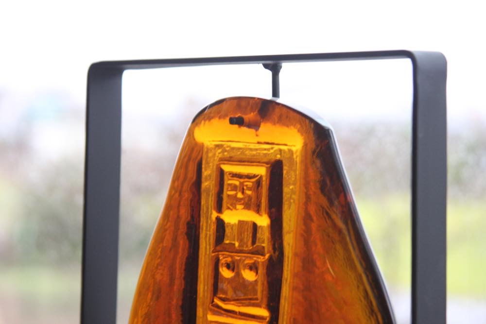 Erik Hoglundエリックホグラン/ BODA社製/ガラスオブジェ/アンバー