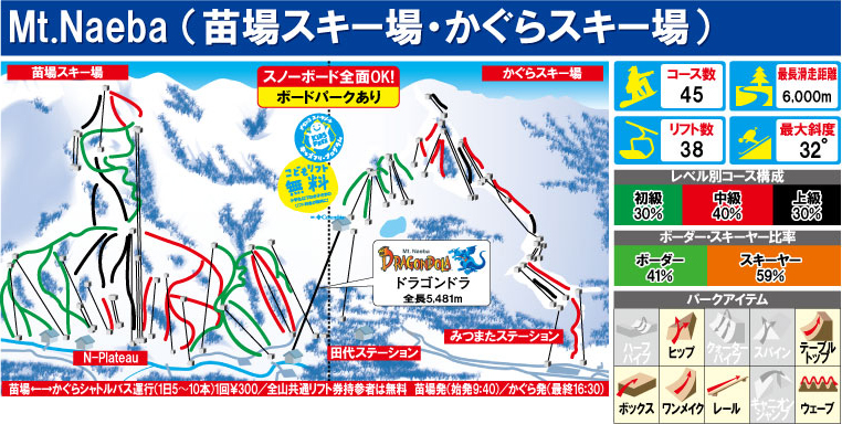 苗場スキー場・かぐらスキー場 リフト券 計4日（4人）分 苗場スキー場
