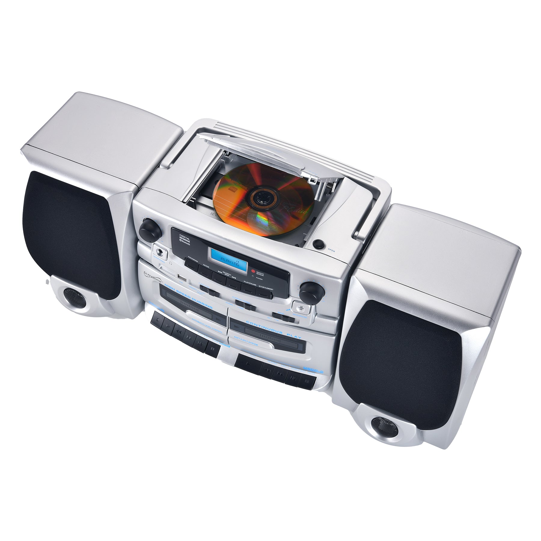 Dual Cassette Bluetooth® Audio System – Supersonic Inc