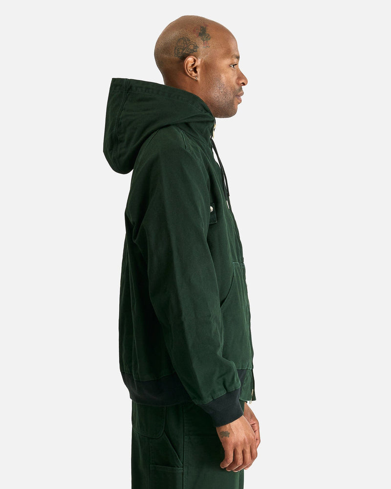 Carhartt WIP Washed Ducked Hooded Blouson in Green – SVRN