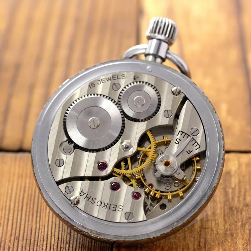 19セイコー鉄道時計/15石/秒針止め機能/絶版時計/オーバーホール済