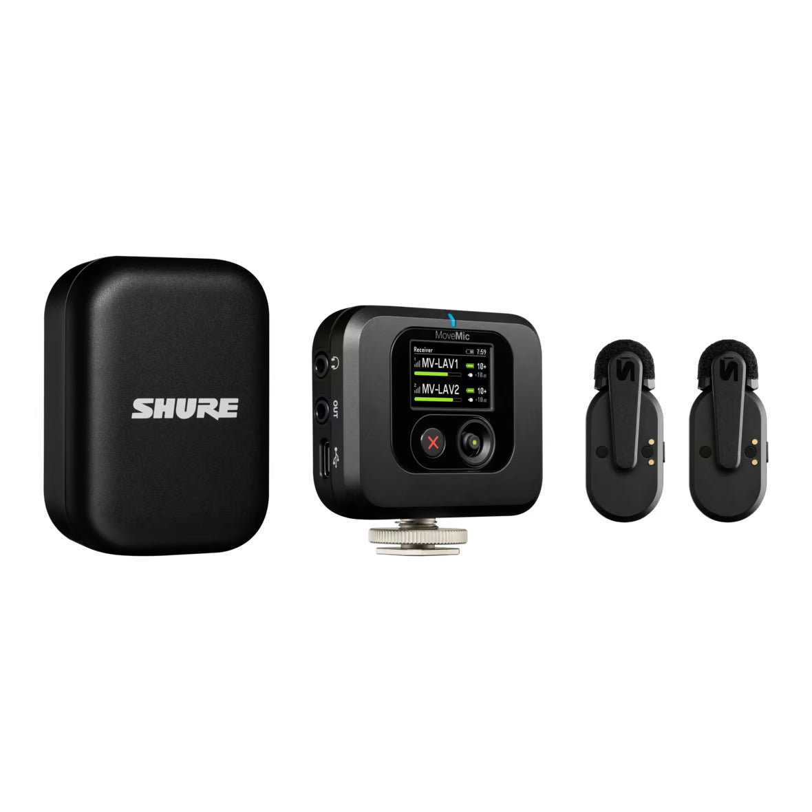 SHURE MoveMic Two 受信機キット（2本入り/充電ケース付き/受信機