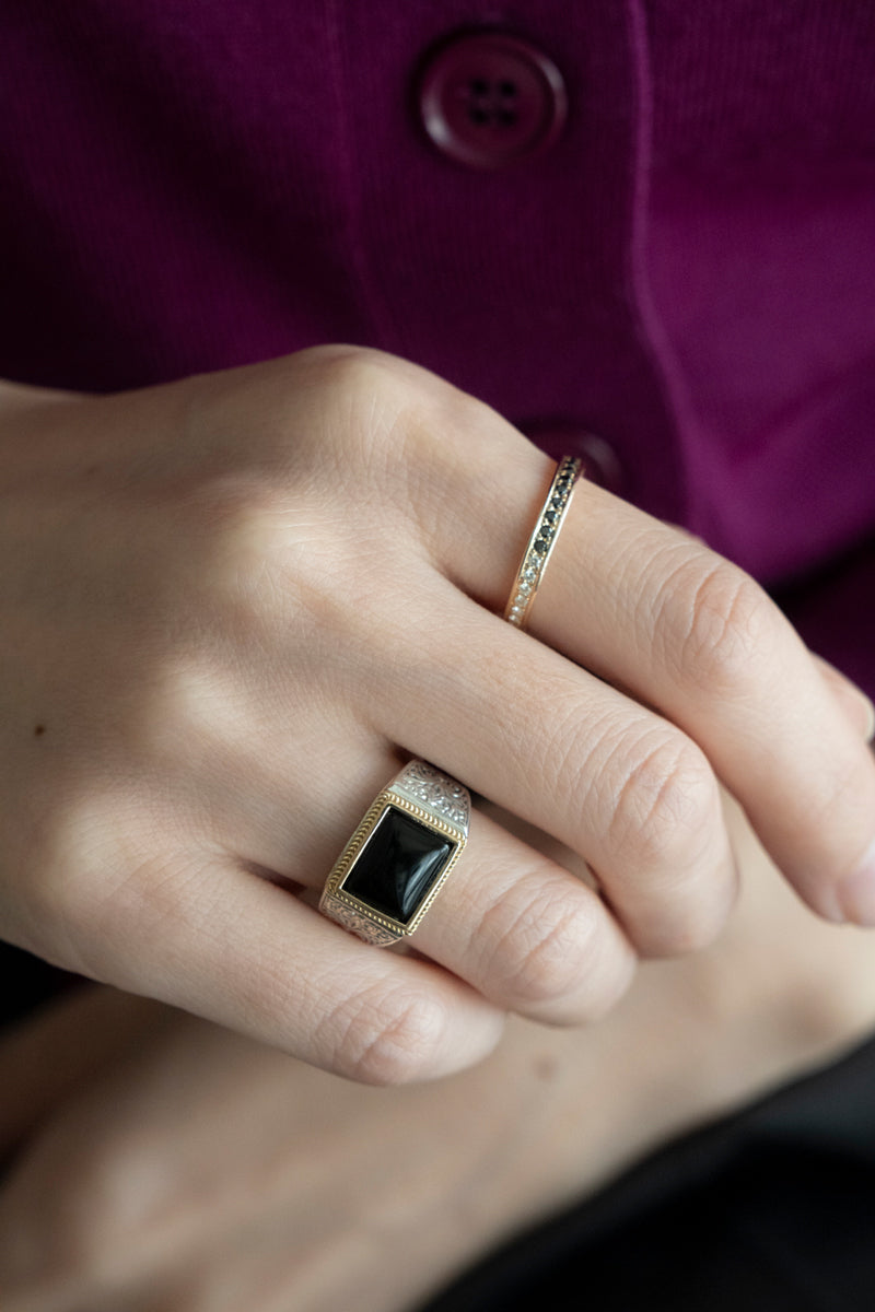 Gerochristo Classic Signet Ring Onyx ジェロクリスト オニキス