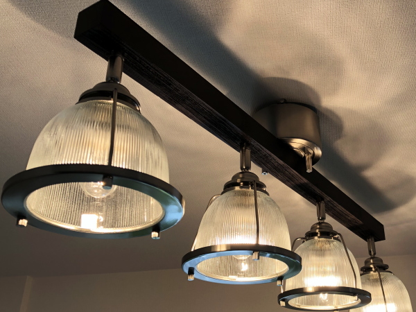 送料無料 DINER4（ダイナー4）4灯ガラスシーリングライト（リモコン