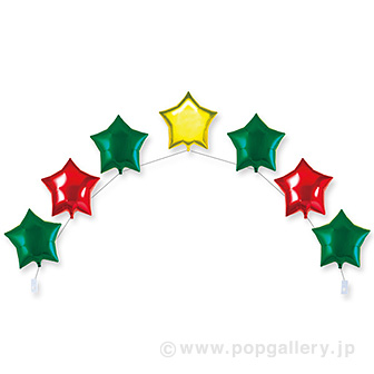 アイブレックスアーチバルーン（星型） クリスマスカラー: タイトル